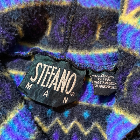 Vintage aztec western pattern fleece hoodie - Picture 2 of 3